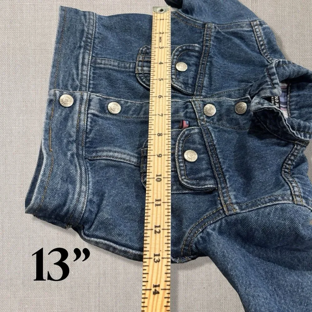 Vintage Y2K Polo Jeans Co Ralph Lauren RL Flag Denim Jacket Baby 3-12M